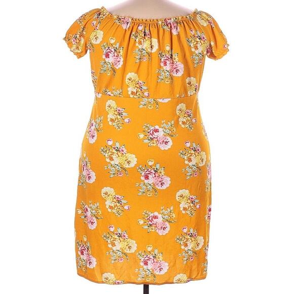 Womens NWT Rebdolls Floral Neck Tie Detail Midi A Line Dress Plus Size 3X EUC - Picture 2 of 2